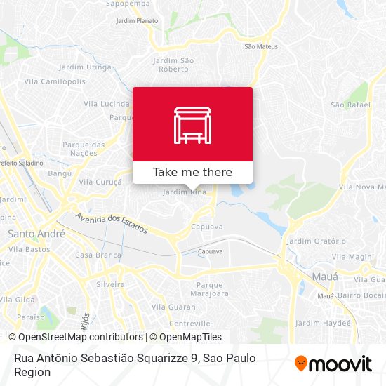 Mapa Rua Antônio Sebastião Squarizze 9