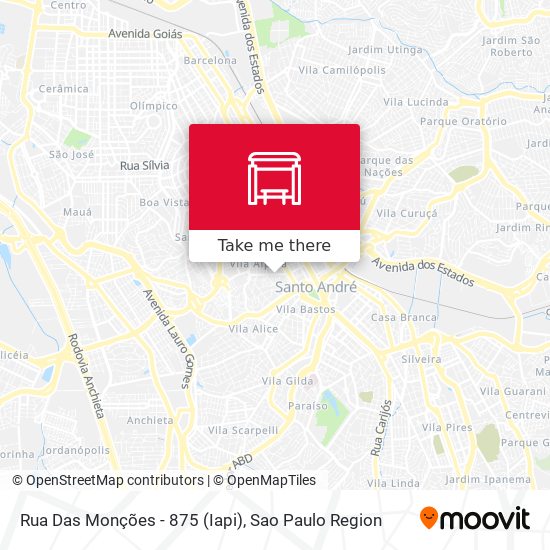 Rua Das Monções - 875 (Iapi) map