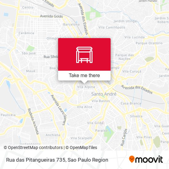 Rua das Pitangueiras 735 map
