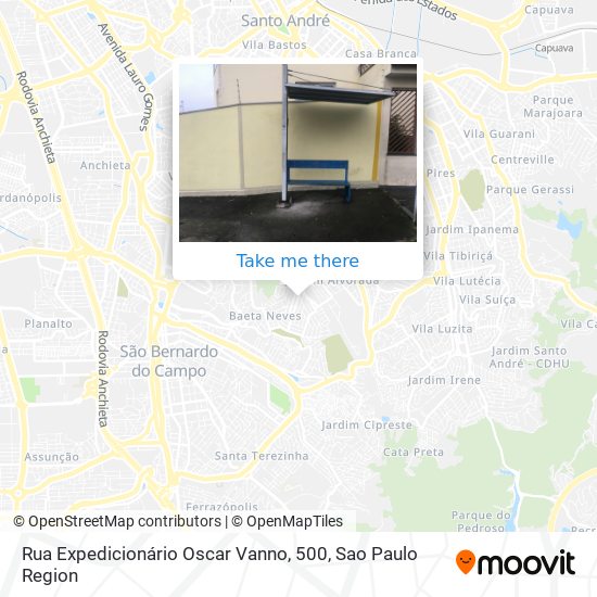 Mapa Rua Expedicionário Oscar Vanno, 500