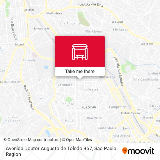 Mapa Avenida Doutor Augusto de Tolêdo 957