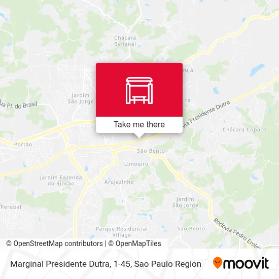 Marginal Presidente Dutra, 1-45 map