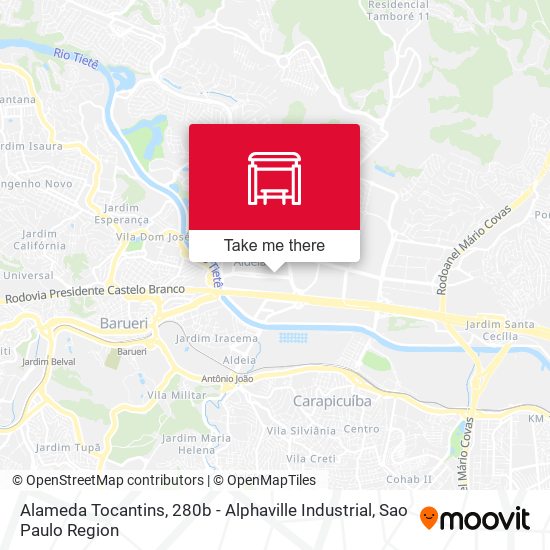 Alameda Tocantins, 280b - Alphaville Industrial map