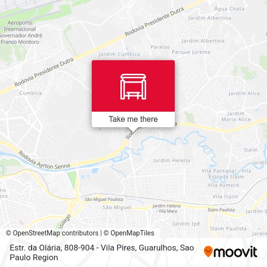 Estr. da Olária, 808-904 - Vila Pires, Guarulhos map