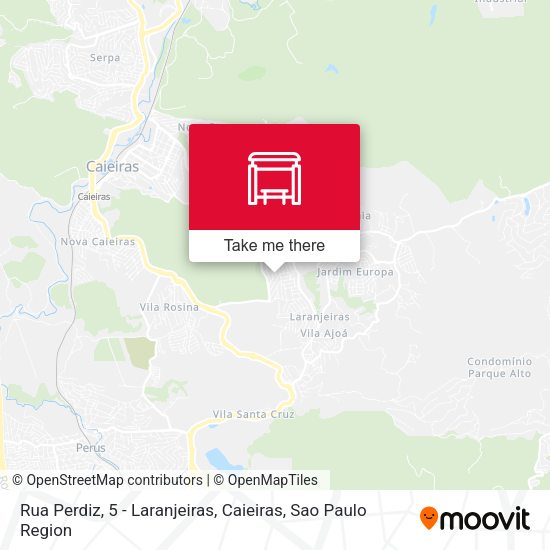 Rua Perdiz, 5 - Laranjeiras, Caieiras map