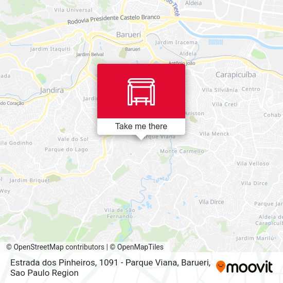 Estrada dos Pinheiros, 1091 - Parque Viana, Barueri map