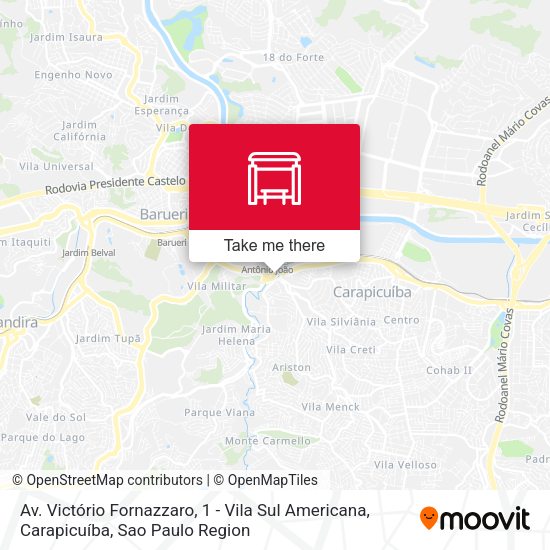 Av. Victório Fornazzaro, 1 - Vila Sul Americana, Carapicuíba map
