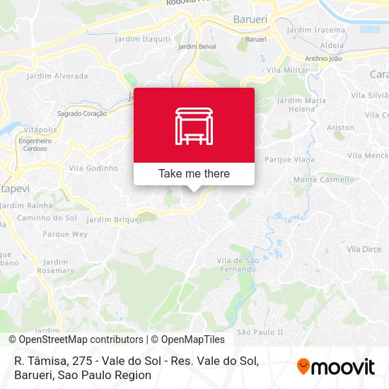 R. Tâmisa, 275 - Vale do Sol - Res. Vale do Sol, Barueri map