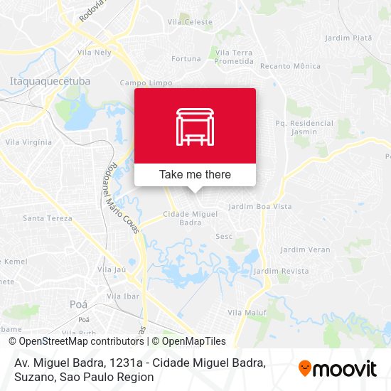 Av. Miguel Badra, 1231a - Cidade Miguel Badra, Suzano map