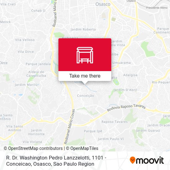 R. Dr. Washington Pedro Lanzzelotti, 1101 - Conceicao, Osasco map