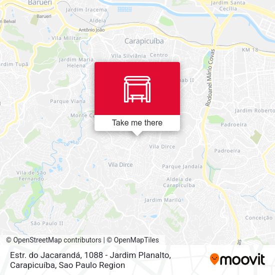 Estr. do Jacarandá, 1088 - Jardim Planalto, Carapicuíba map