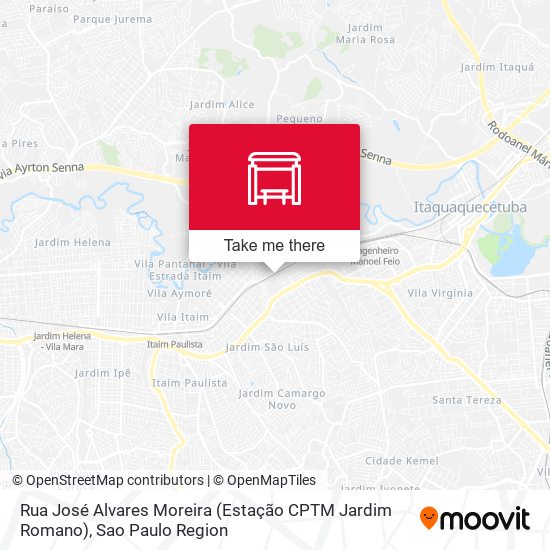 Rua José Alvares Moreira (Estação CPTM Jardim Romano) map