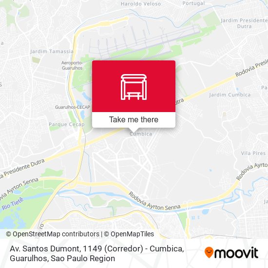 Av. Santos Dumont, 1149 (Corredor) - Cumbica, Guarulhos map