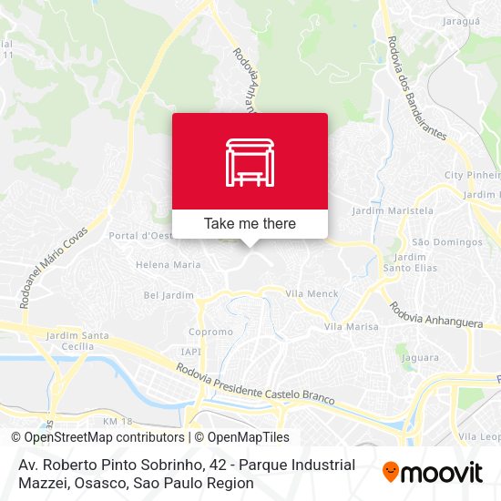 Av. Roberto Pinto Sobrinho, 42 - Parque Industrial Mazzei, Osasco map