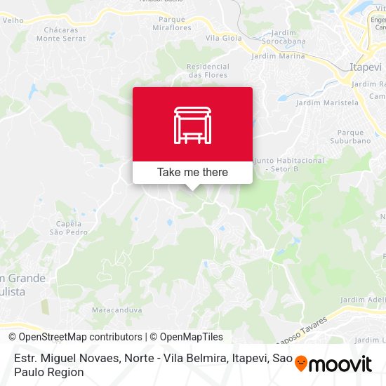 Estr. Miguel Novaes, Norte - Vila Belmira, Itapevi map