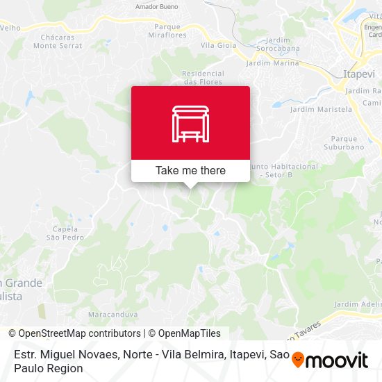 Estr. Miguel Novaes, Norte - Vila Belmira, Itapevi map