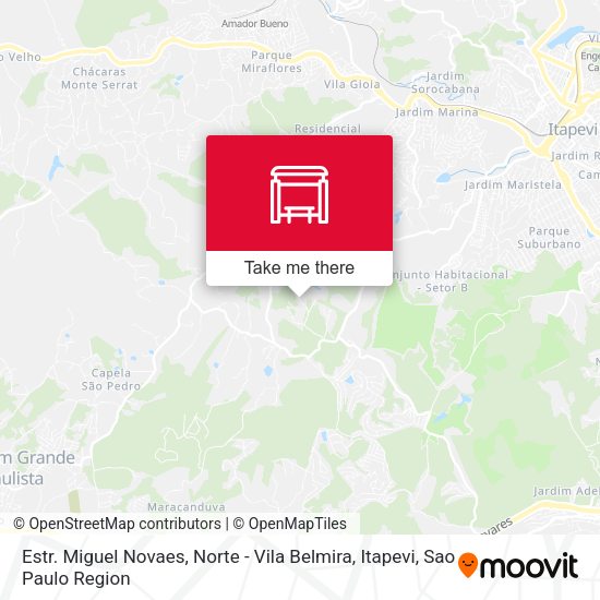 Estr. Miguel Novaes, Norte - Vila Belmira, Itapevi map