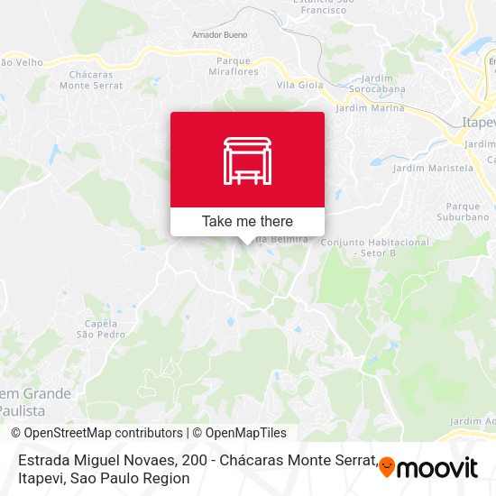 Estrada Miguel Novaes, 200 - Chácaras Monte Serrat, Itapevi map