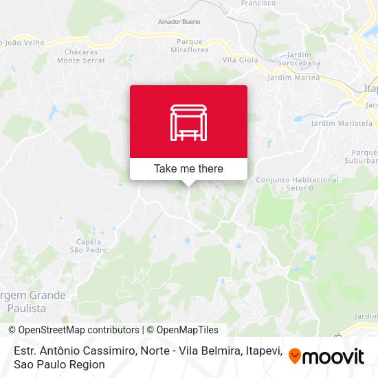 Estr. Antônio Cassimiro, Norte - Vila Belmira, Itapevi map