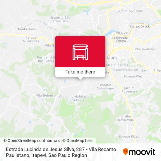 Estrada Lucinda de Jesus Silva, 287 - Vila Recanto Paulistano, Itapevi map