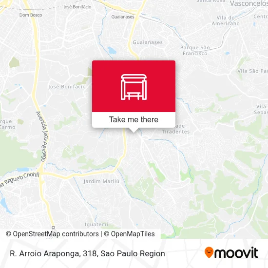R. Arroio Araponga, 318 map