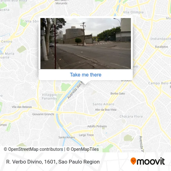 R. Verbo Divino, 1601 map