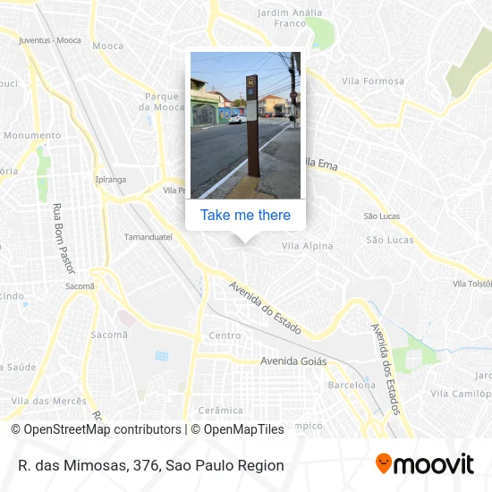 R. das Mimosas, 376 map