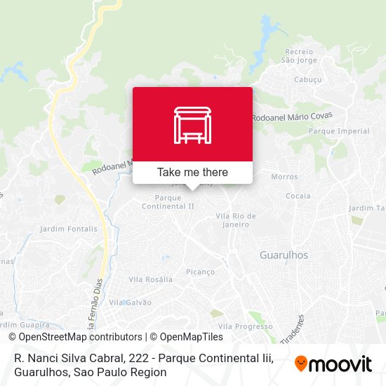 R. Nanci Silva Cabral, 222 - Parque Continental Iii, Guarulhos map