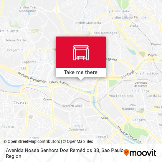 Avenida Nossa Senhora Dos Remédios 88 map