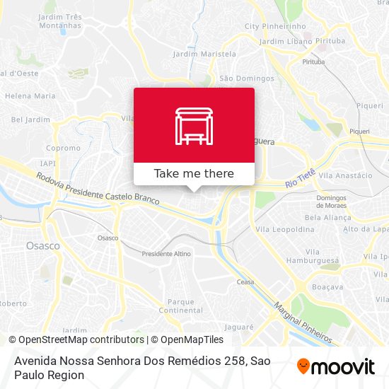 Avenida Nossa Senhora Dos Remédios 258 map