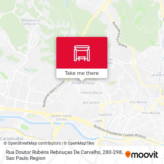 Rua Doutor Rubéns Rebouças De Carvalho, 280-298 map