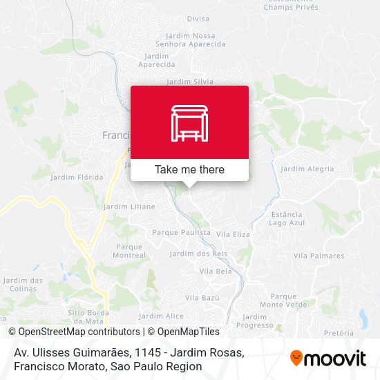 Av. Ulisses Guimarães, 1145 - Jardim Rosas, Francisco Morato map