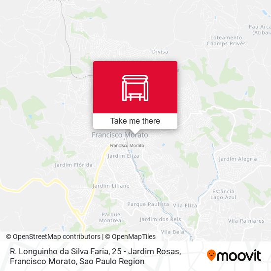 Mapa R. Longuinho da Silva Faria, 25 - Jardim Rosas, Francisco Morato
