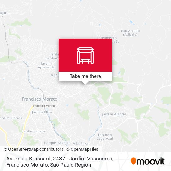 Mapa Av. Paulo Brossard, 2437 - Jardim Vassouras, Francisco Morato