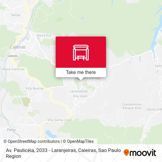 Av. Paulicéia, 2033 - Laranjeiras, Caieiras map
