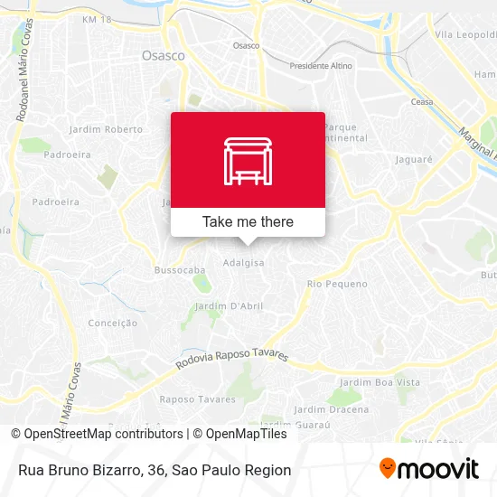 Rua Bruno Bizarro, 36 map