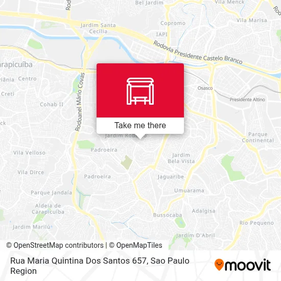 Rua Maria Quintina Dos Santos 657 map