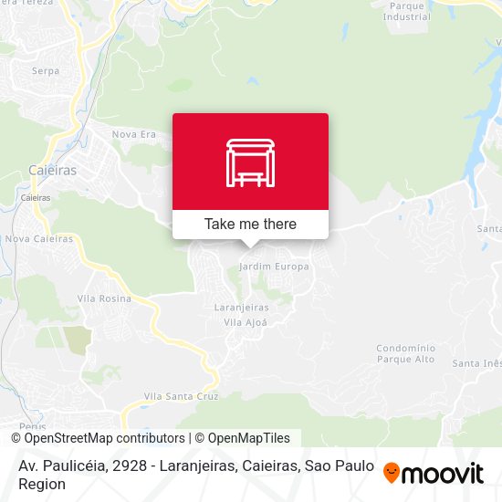 Av. Paulicéia, 2928 - Laranjeiras, Caieiras map