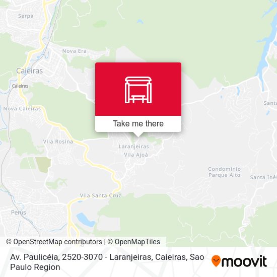 Av. Paulicéia, 2520-3070 - Laranjeiras, Caieiras map