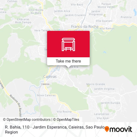R. Bahia, 110 - Jardim Esperanca, Caieiras map