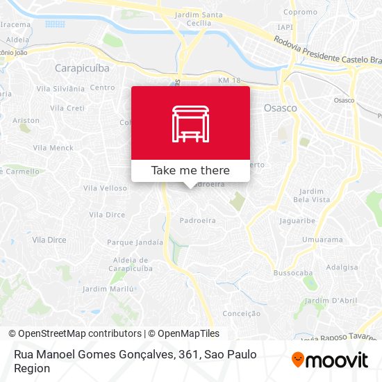 Rua Manoel Gomes Gonçalves, 361 map