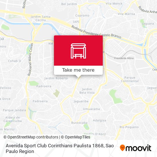 Avenida Sport Club Corinthians Paulista 1868 map