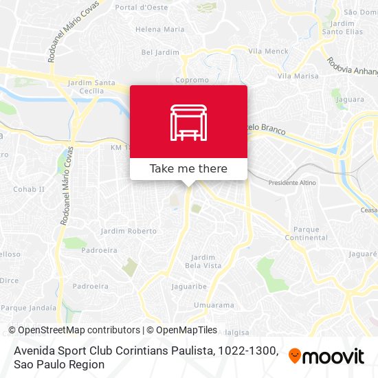 Avenida Sport Club Corintians Paulista, 1022-1300 map