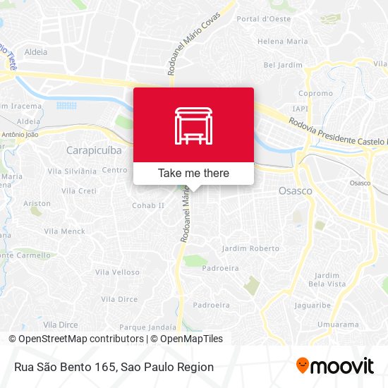 Rua São Bento 165 map