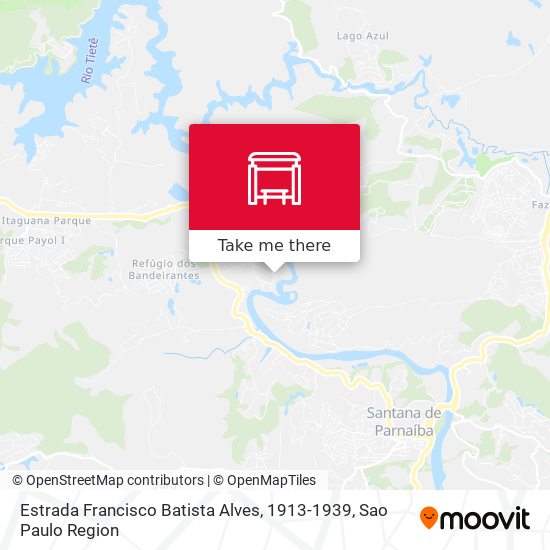 Estrada Francisco Batista Alves, 1913-1939 map