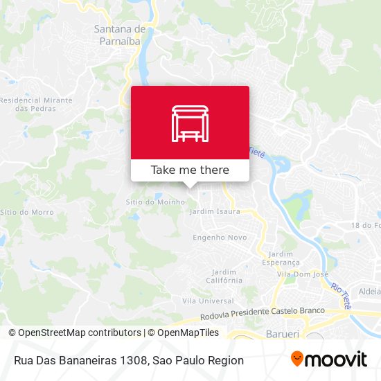 Rua Das Bananeiras 1308 map