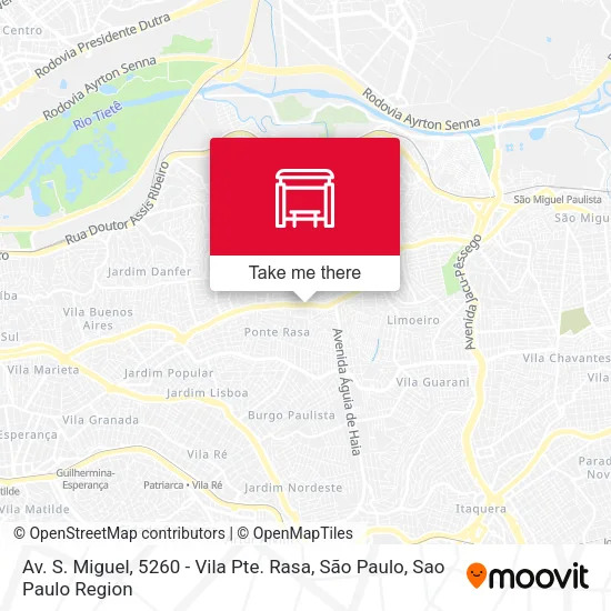 Av. S. Miguel, 5260 - Vila Pte. Rasa, São Paulo map