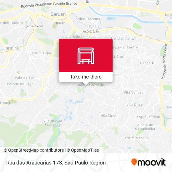 Rua das Araucárias 173 map