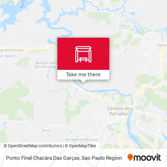 Ponto Final Chacára.Das Garças map