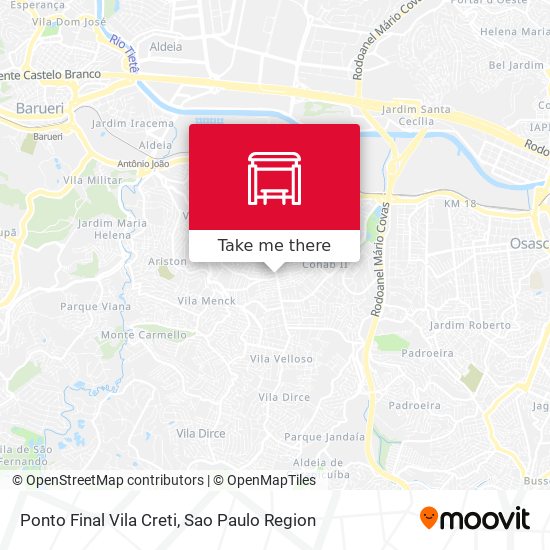 Ponto Final Vila Creti map